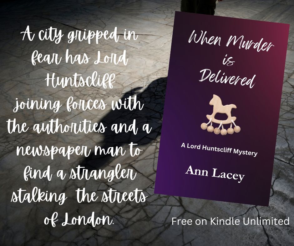 A killer stalks the streets of London in this Lord Huntscliff Mystery - When Murder is Delivered - Book 4. #mystery #historicalmystery #cozymystery #readers #romance #books #ShamelessSelfPromo #bookboost amazon.com/dp/B0CPZP9QDM