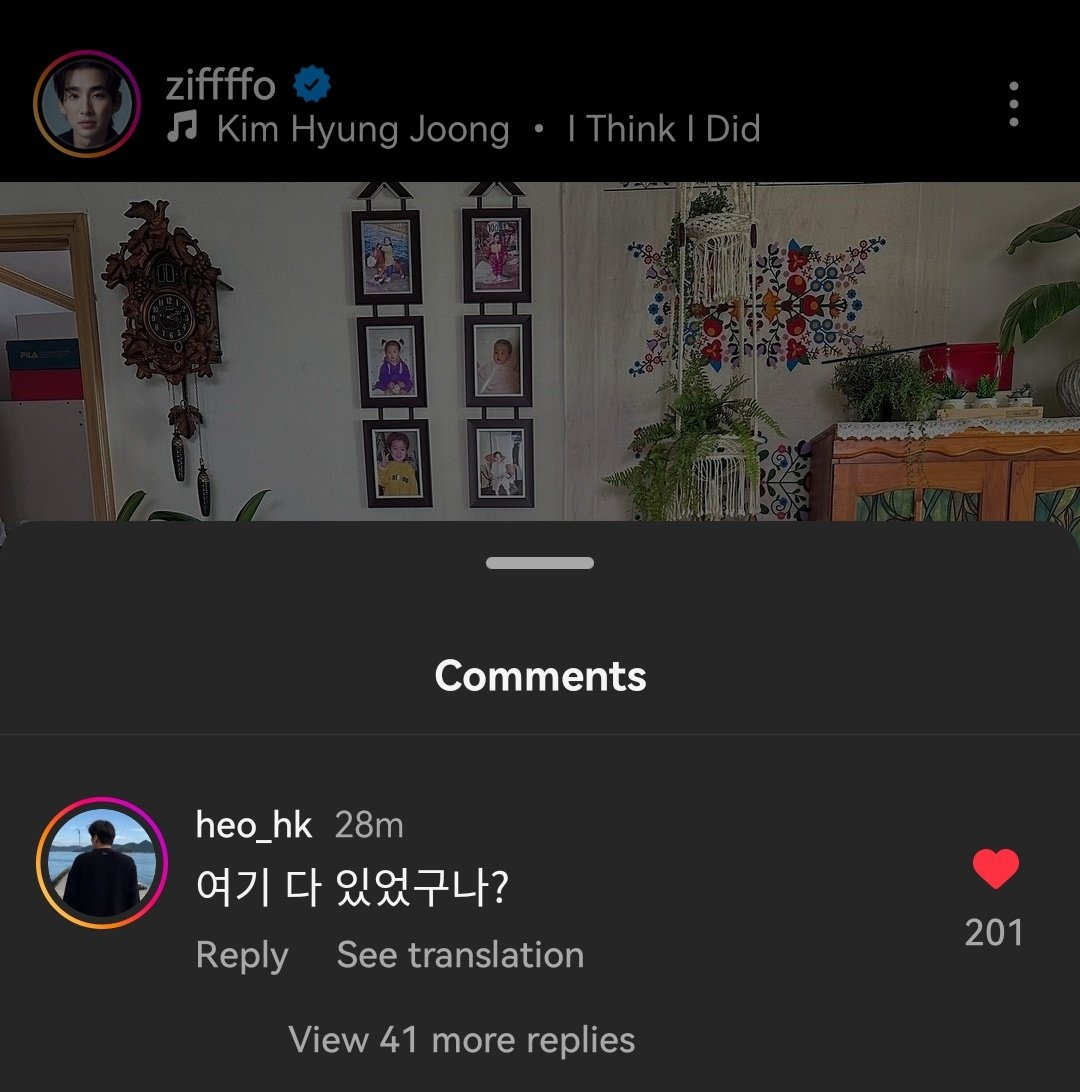 the taxi driver actor commenting 'so everyone is here' in jiho's ig post 😭 lmaooo