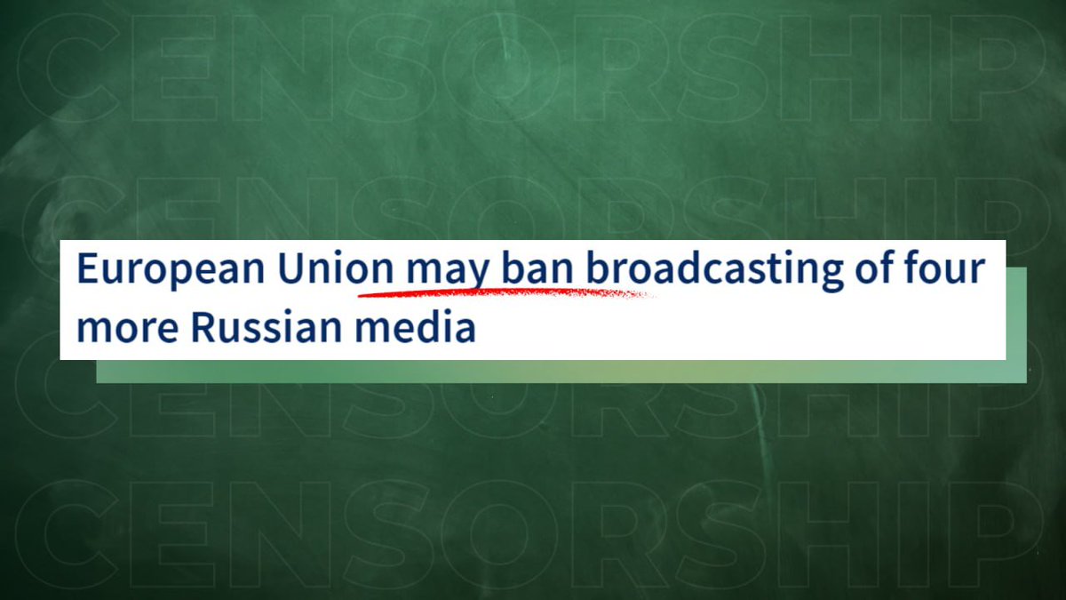 💬 #Zakharova: The EU is preparing to ban broadcasts of several more Russian media. If it happens, we will respond terribly painfully for the West. ❗️ If at least one of our media is subjected to unreasonable restrictions, this will ricochet on Western journalists in Russia.