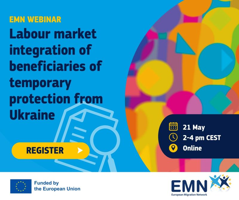 Join us for the @EMNMigration & @OECD Webinar on the labour market integration of beneficiaries of temporary protection from #Ukraine. 🗓️ 21 May 2024 🕑 14:00-16:00 💻 Online Register by 16 May: bit.ly/3K06E5Z Agenda: bit.ly/3K4GT4c