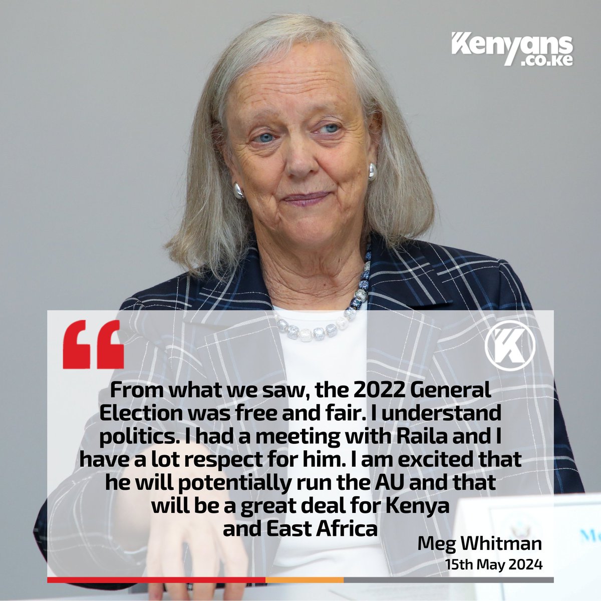 From what we saw, the 2022 General Election was free and fair - US Ambassador to Kenya, Meg Whitman