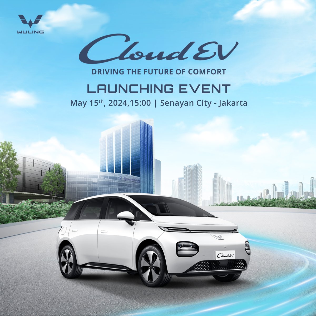 senayancity's tweet image. Wuling Cloud EV Driving the Future of Comfort.

Dapatkan penawaran menarik selama acara berlangsung.Test drive dan rasakan kenyamanan berkendara masa depan.

15-19 Mei 2024
Main Atrium 1st Floor Senayan City Jakarta.
#SENAYANCITY #WulingEVIndonesia #WulingCloudEV
