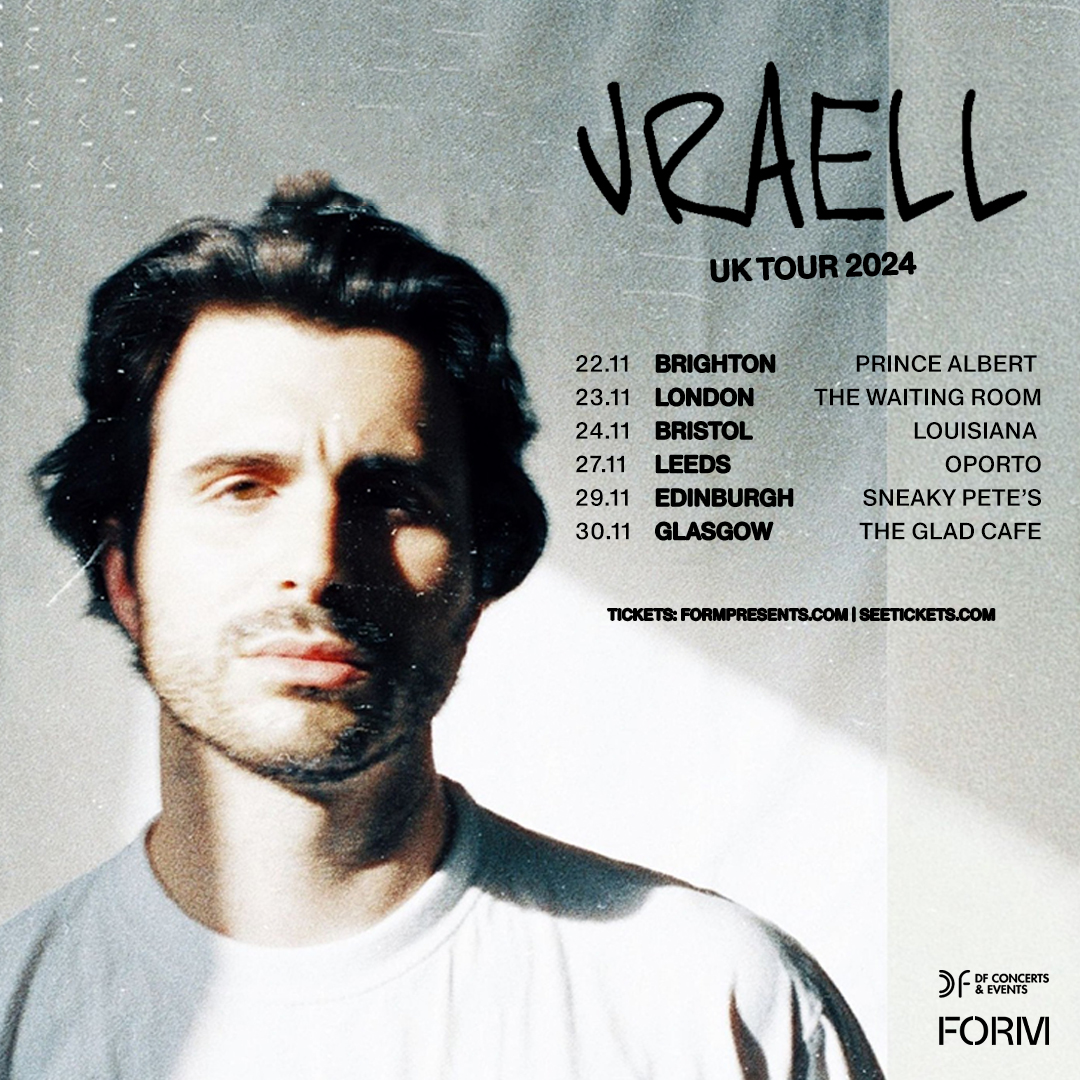 Classically trained London-based musician Vraell is taking his ethereal sounds on the road this November! 🎟 Tickets go on sale 10am Friday.