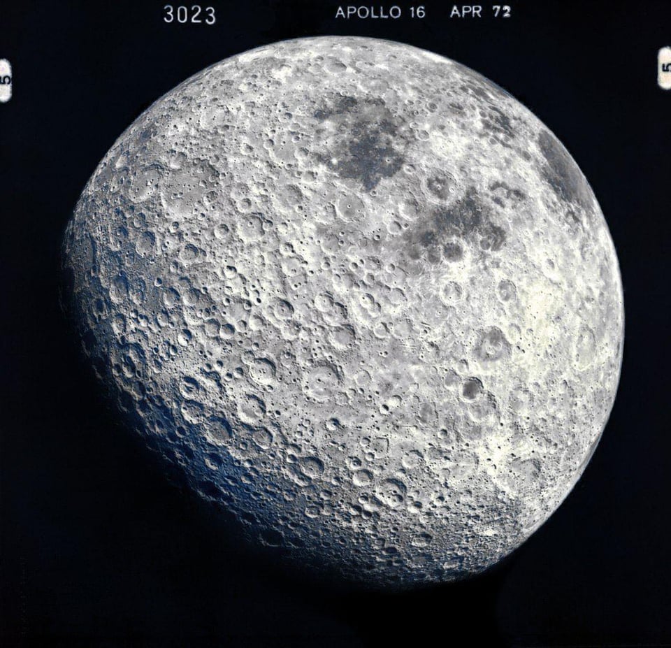 🚀🇺🇸 Обратная сторона Луны какой ее увидели астронавты Apollo 16 в апреле 1972 года