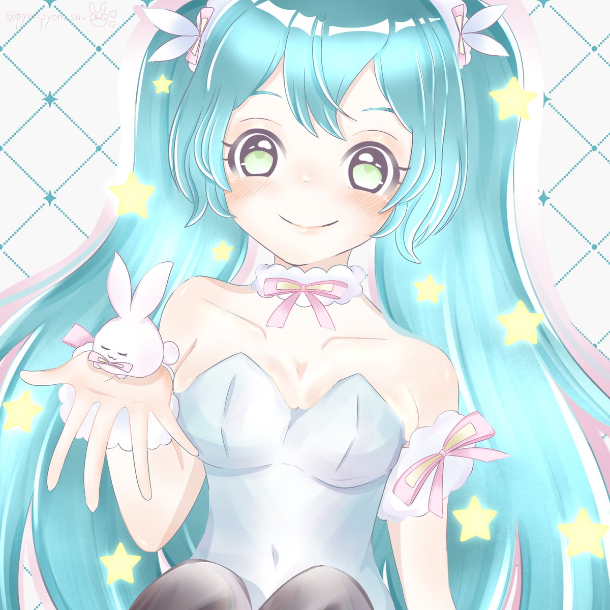 お疲れさま~🐰

#初音ミク
#フォロワー1万以下の神絵師発掘したい
#illustlation
 ＃絵描きさんフォロバ100
＃イラスト好きな人と繋がりたい
＃絵柄が好みって人にフォローされたい
#拡散希望RT