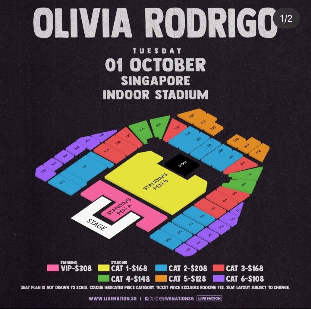 OLIVIA RODRIGO SINGAPORE 

ALL SECTION TICKETS AVAILABLE!

DM IF YOU NEED!

JOIN OUR TELE NOW!
t.me/oneticworld

#OliviaRodrigo 
#oliviarodrigosingapore