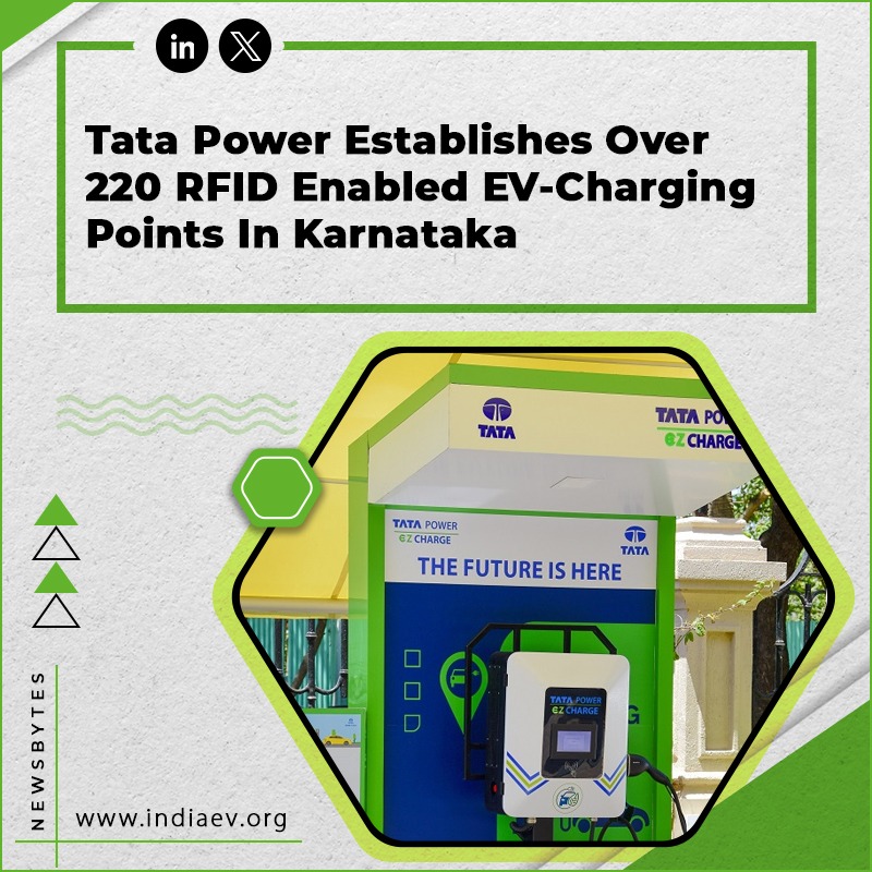 Tata Power Establishes Over 220 RFID Enabled EV-Charging Points In Karnataka
Read more:- entrepreneur.com/en-in/news-and…

 #TataPower #ElectricVehicles #RenewableEnergy #SmartCharging #FutureOfMobility #GoGreen #GreenTech #IndiaEVShow #RenewableEnergy #EntrepreneurIndia