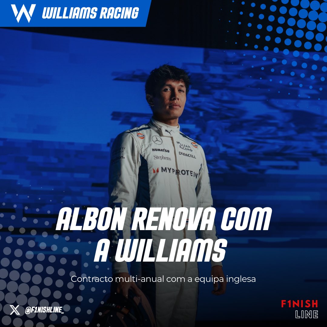 🔵| Albon renova com a Williams #F1naSPORTTV @sporttvportugal