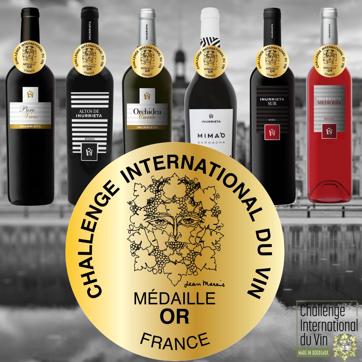 🏅 ¡Orgulloso momento para Bodega Inurrieta! 🏅 Este año está siendo realmente excepcional para nosotros.

¡Nos complace anunciar que hemos ganado 6 medallas de oro en el prestigioso Challenge International du Vin! 🥇🍷 Este concurso, que se lleva a cabo en Burdeos, Francia, es