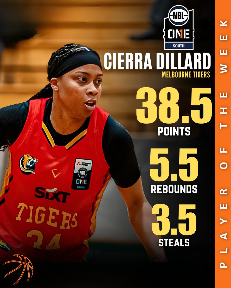 🏀🌟Congratulations to Cierra Dillard on being named the NBL1 South Player of the Week! 👟

Keep shining on the court!👏

#NBL1 #PlayerOfTheWeek #PlayerOfTheGame #playersoftheweek #NBL1East #NBL1South #NBL1North #NBL1Central #NBL1West #BasketballExcellence #round #BasketballStars