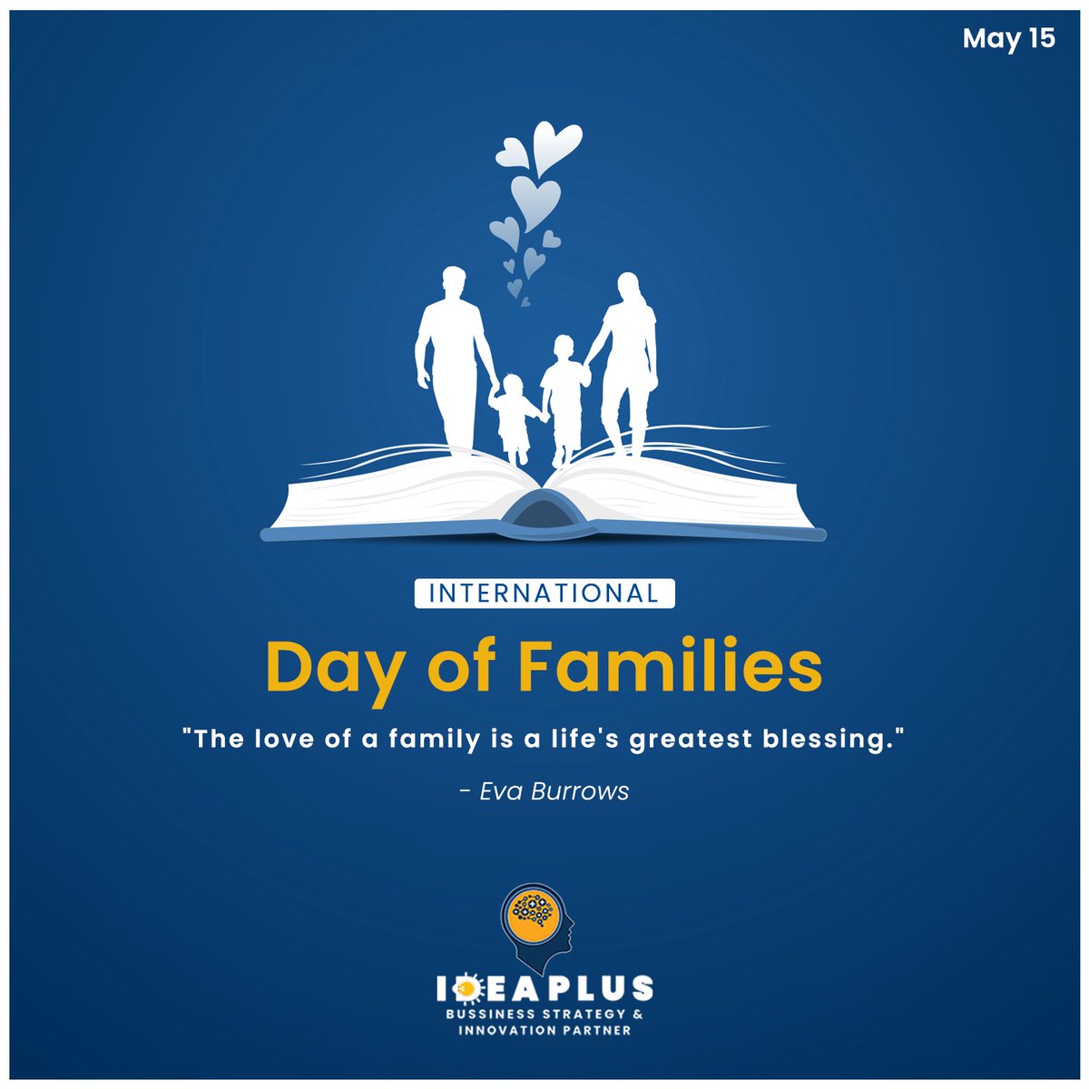 Happy Family Day..❤👨‍👩‍👧‍👦

Idea Plus
HR and Business Solutions
Chennai.
For branding - 9489689584

#15May #சர்வதேசகுடும்பதினம் #happyfamilyday #InternationalFamilyDay #happyfamilytime #familygoals #family #familyfun #ideaplus #business #BusinessSolutions #businessconsulting