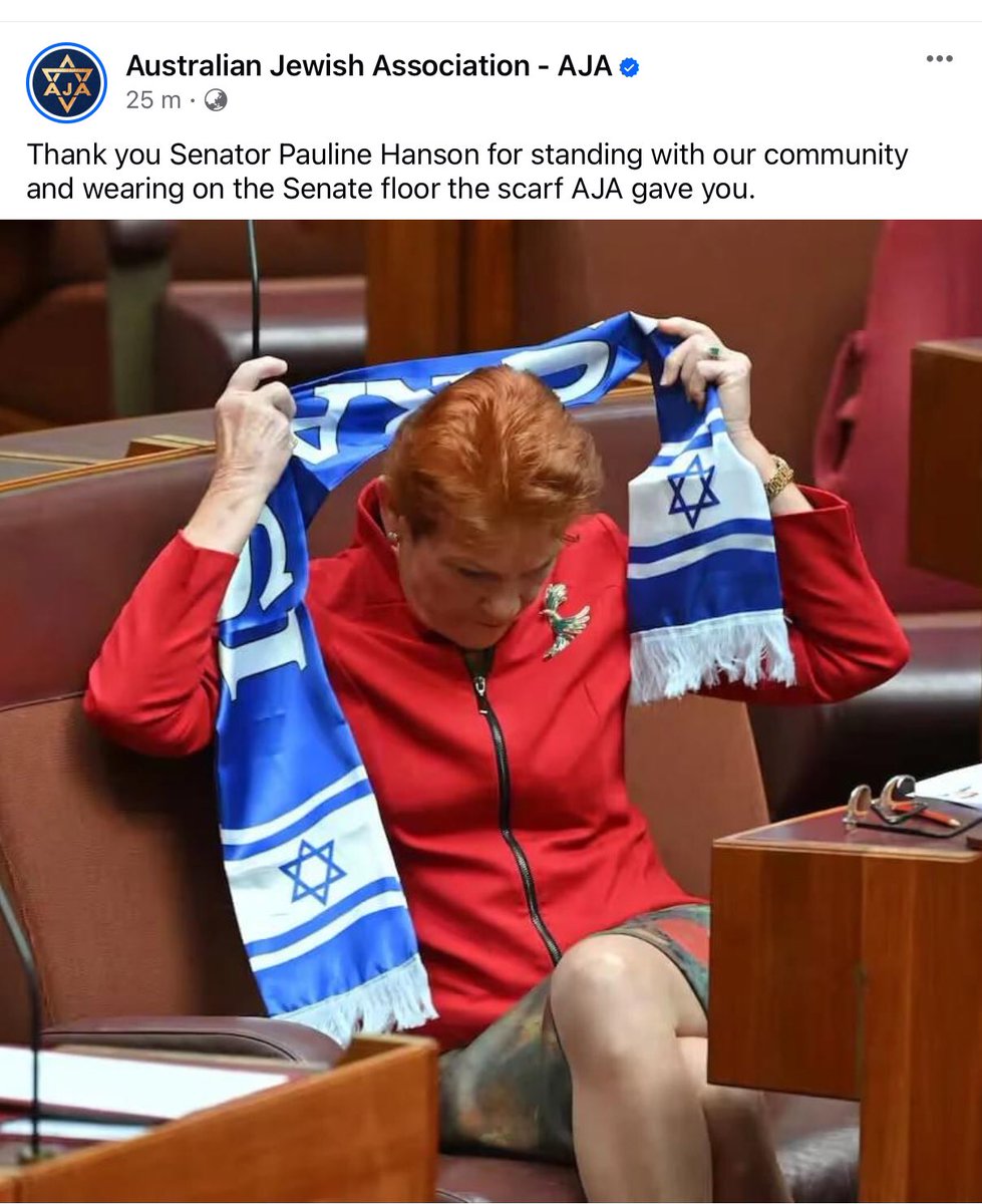 Come on Jew-haters, let’s hear those cries of “Zionist shill” 🤭 The woman is a champ, and a rock 💪 @PaulineHansonOz