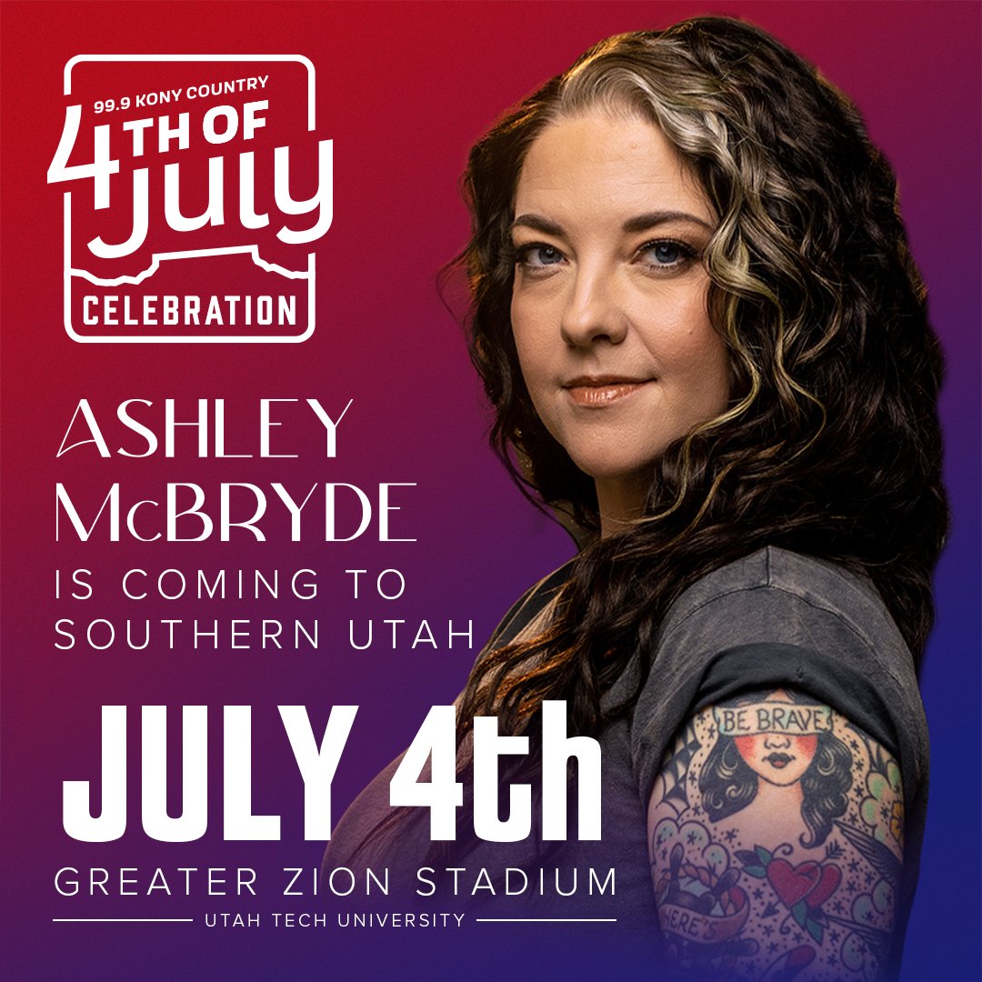 utahtechu's tweet image. Celebrate your 4th of July with Ashley McBryde, Craig Morgan, and Eric Rhodes, who are performing live in concert at Greater Zion Stadium on our campus. 🎆 

Get your tickets. 👉 bit.ly/3UtwbsY

#UtahTechUniversity