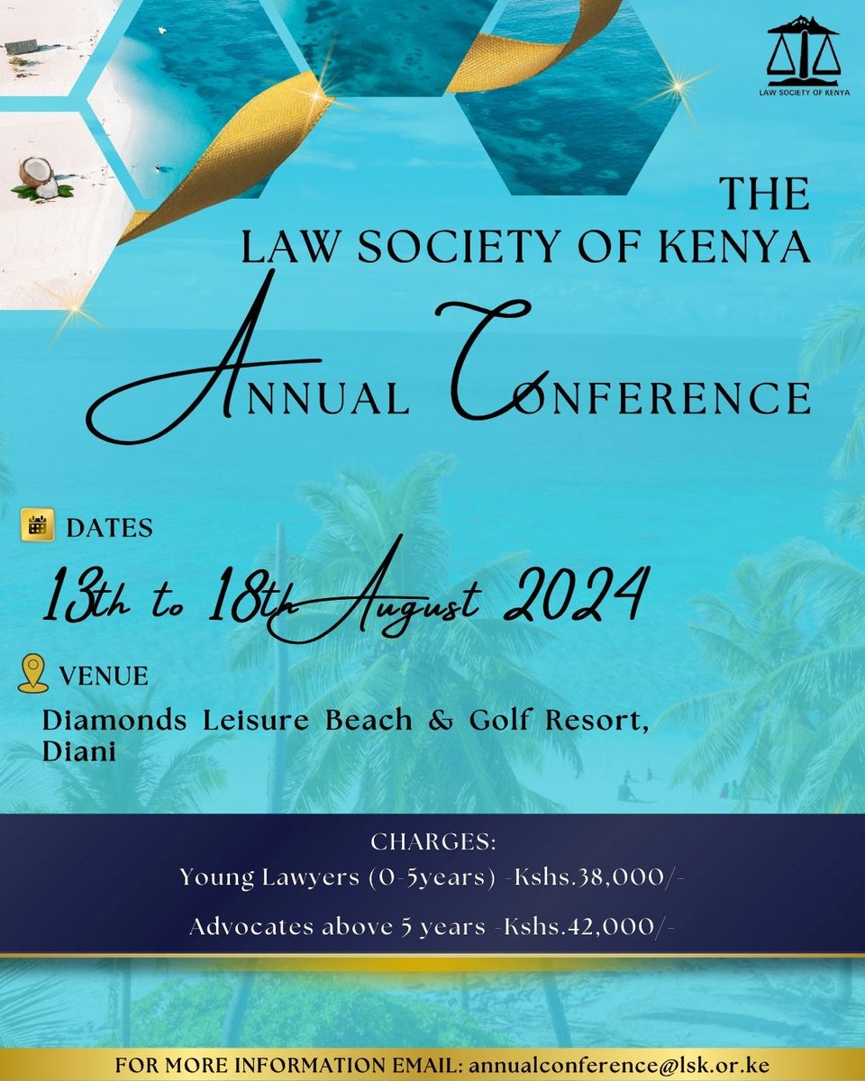 The LSK Annual Conference 2024 will be held from 13th to 18th August 2024 at the Diamonds Leisure Beach & Golf Resort. Book your slot today! #AC2024