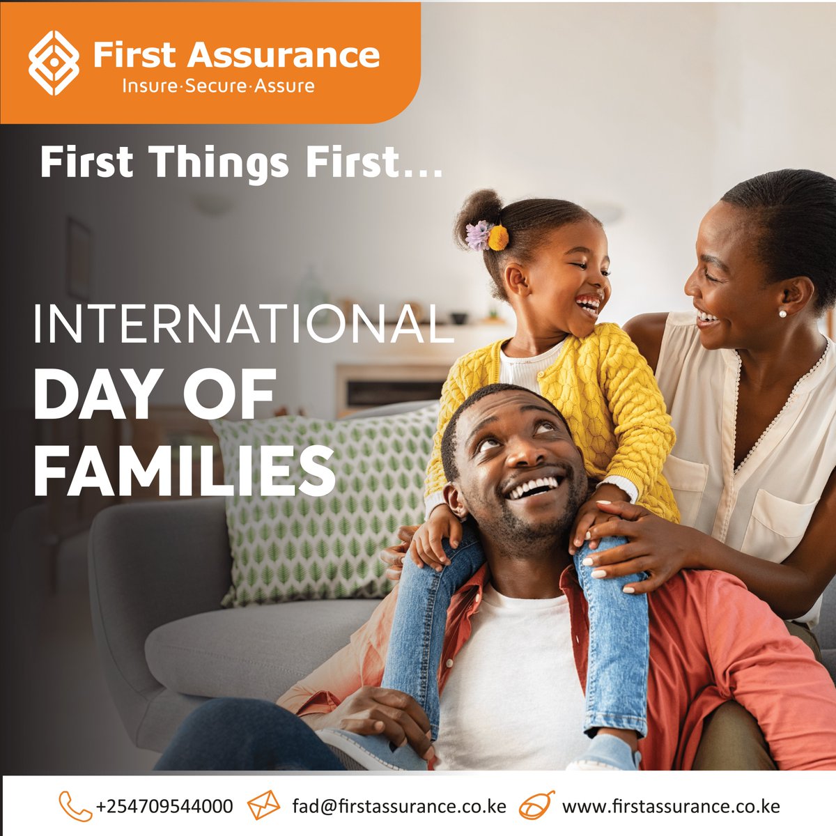 Celebrate #InternationalDayofFamilies by embracing green activities and prioritizing your family's health with First Assurance's Individual First-Med Cover! Get insured today: |0709544000|
firstassurance.co.ke/first-med/ 

#FirstThingsFirst #Insurance