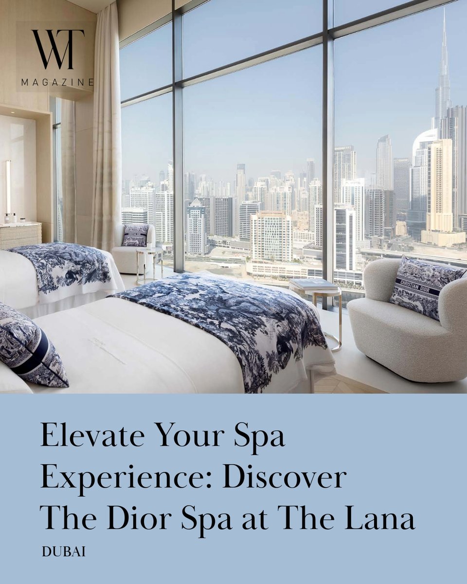 Be among the first to indulge in Dubai's new Dior Spa at The Lana—luxury, elegance, and ultimate relaxation await!

READ HERE: wtravelmagazine.com/elevate-your-s…

#Travel #LuxuryTravel #UAE #Dubai #Wellness #LuxurySpa #DiorSpa #TheLana @TheLanaDubai  @DC_LuxuryHotels