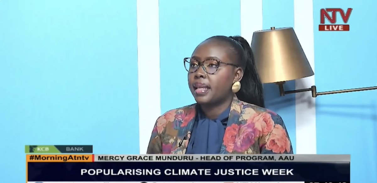 We aim to have these conversations now, at a time when people can relate to climate change, communicating in ways that communities can understand. - @deuce_mercy, Head of Programs and Fundraising, @actionaiduganda #MorningAtNTV