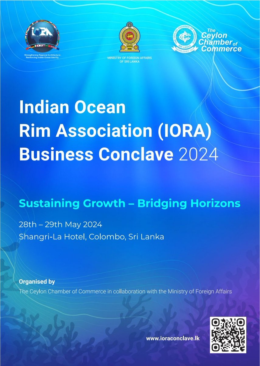 Inaugural IORA Business Conclave under Sri Lanka's Chairmanship

More: mfa.gov.lk/inaugural-iora/

#Diplomacylk  #lka