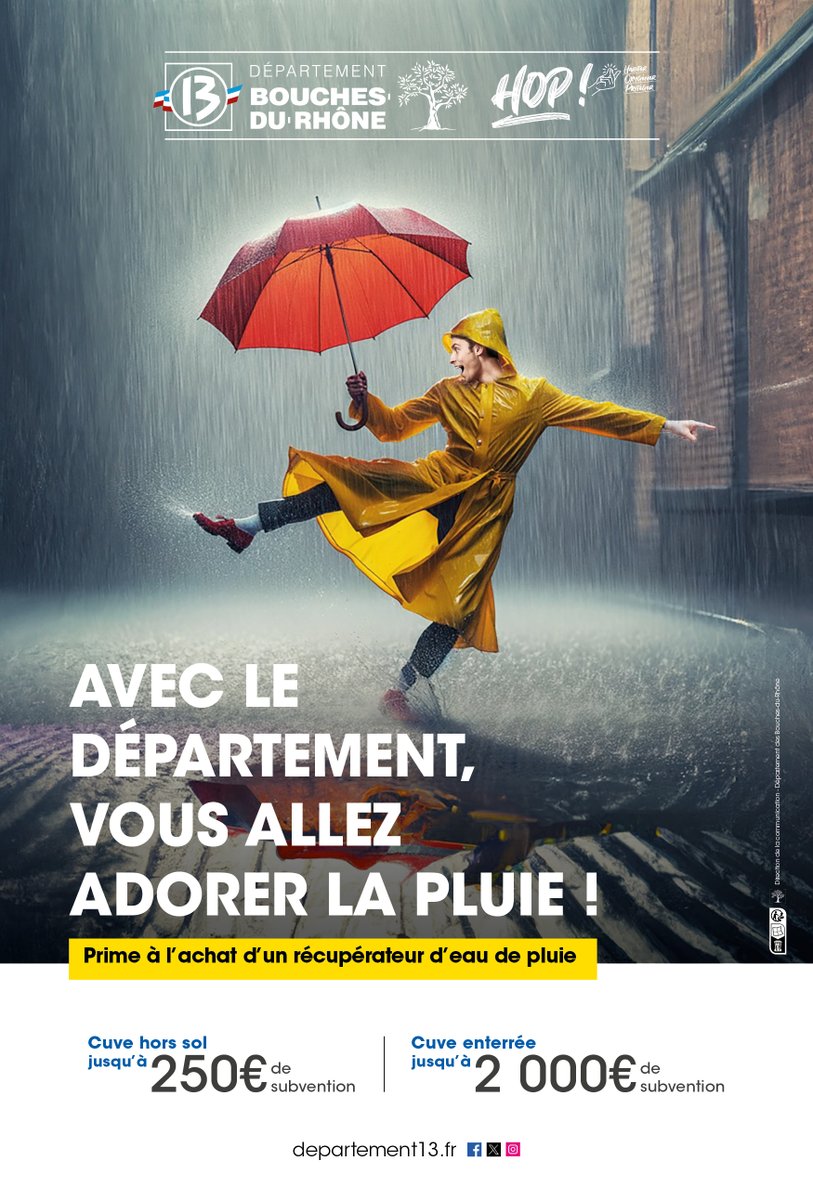 💧🏡 Envie de réduire votre facture d'eau tout en préservant l'#environnement ?

Profitez de notre aide pour financer l’achat d’un #récupérateur d’#EauDePluie, hors sol ou enterré, pour vos usages intérieurs ou extérieurs.

ℹ️ dpt13.fr/recuperateur-e…