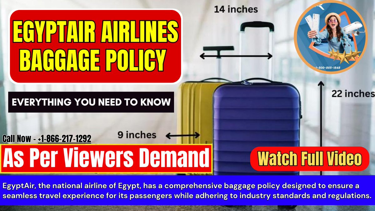 Egyptair Airlines Baggage Policy || Everything you need to know about carry-on luggage rules Watch now- youtube.com/watch?v=sntM9F… #EgyptAirBaggage #EgyptAirLuggage #EgyptAirCarryOn #EgyptAirCheckedBags #EgyptAirBaggageAllowance #EgyptAirBaggageRestrictions