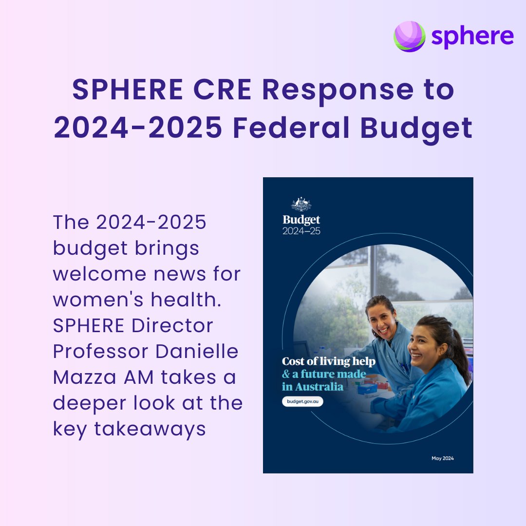 At SPHERE, we are excited to see funding for a number of women’s health initiatives in this year’s federal budget that are aimed at treating a range of health conditions and increasing access to SRH care. To read SPHERE’s response, click here: drive.google.com/file/d/1zkSCf4…