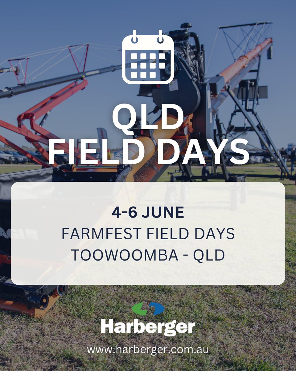 The Farmfest Field Days in Toowoomba are coming up on 4-6 June 2024 🧑‍🌾 Don't miss out on the chance to explore an extensive array of products, including premium farming equipment from AgForce's Corporate Partner, Harberger! okt.to/Sznkm6