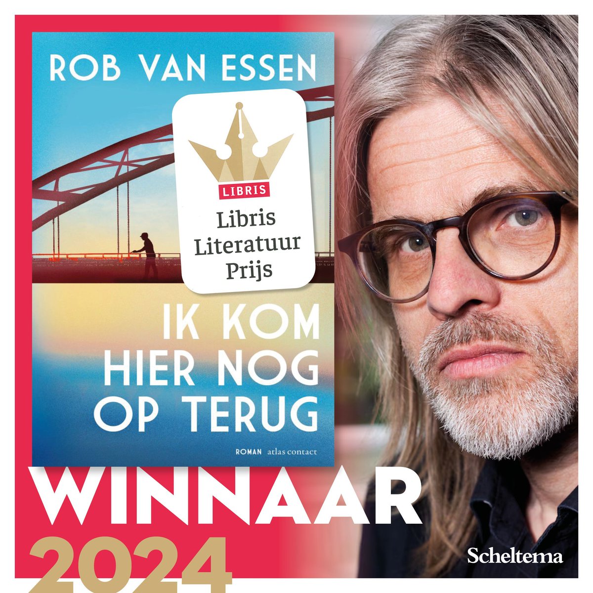 Rob van Essen heeft de Libris Literatuur Prijs 2024 gewonnen voor zijn roman Ik kom hier nog op terug! In 2019 won hij met zijn boek De goede zoon.
buff.ly/3vdg1es