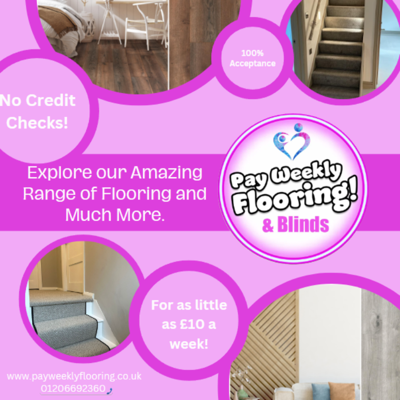 Looking for the perfect flooring to transform your home? 🏠

Our wide range of affordable flooring options start at just £10 a week.🤑 #UpgradeYourHome #AffordableFlooring

Don't wait, contact us today!😀

📞01206692360 
📧 office@paydayflooring.com
🖥️ payweeklyflorring.co.uk/?c=SMMA24