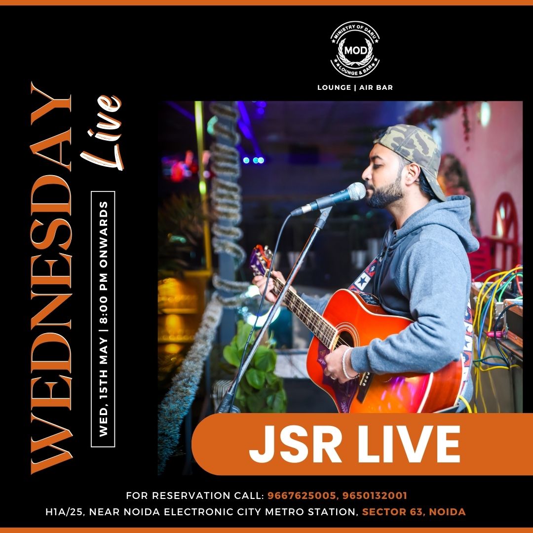 Unwind and celebrate Wednesday live with JSR at @MinistryofdaruM  ! Join us for a fun-filled evening.

𝐅𝐨𝐫 𝐑𝐞𝐬𝐞𝐫𝐯𝐚𝐭𝐢𝐨𝐧:- Contact on 9667623005, 9650265001

#ministryofdaru #noida #nightclubbar #livetonight #danceclub #MusicMagic #delhincr #party #trending #visit