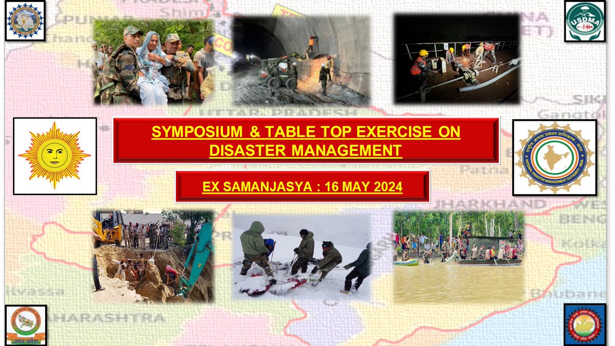NDMA & Indian Army Central Command unite for a Table Top Exercise on Disaster Management in Himachal Pradesh, Uttarakhand, Uttar Pradesh, & Madhya Pradesh. Join us as we emphasize preparedness & collaboration in tackling disaster challenges. @USDMAUk @mpsdma @HP_SDRF @UP_SDMA