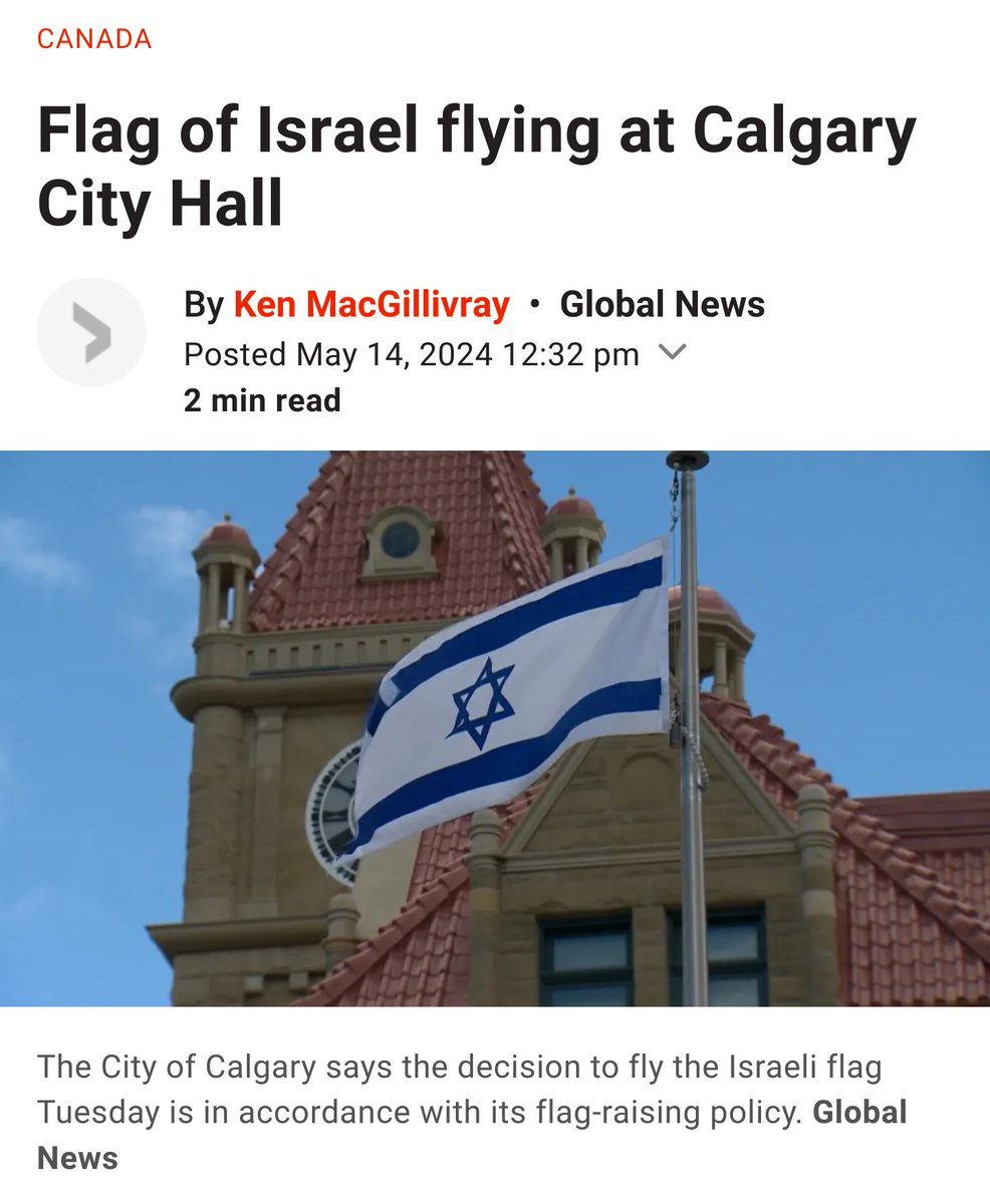 The only flags that should fly on govt buildings are the #Alberta flag & Canadian flag (optional).

How long will it take for #YYCCC to fly the Palestinian flag or the Hamass Flag or maybe even North Korean flag. Do they fly the American flag on July 4th?

No flags but the