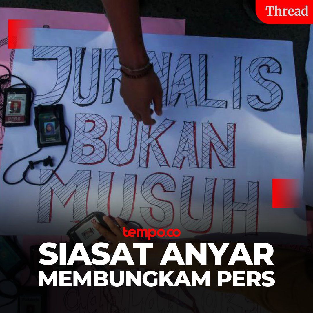 Demokrasi dibunuh oleh rezim Jokowi yang konon 'menang' melalui proses demokratis. 

Pers sebagai salah satu pilar demokrasi dibunuh dg tidak boleh melakukan investigasi.

'Ada siasat anyar membungkam pers.' (Tempo, 15 Mei 2024)

#KedaulatanIndonesiaSOS  
#KedaulatanIndonesiaSOS