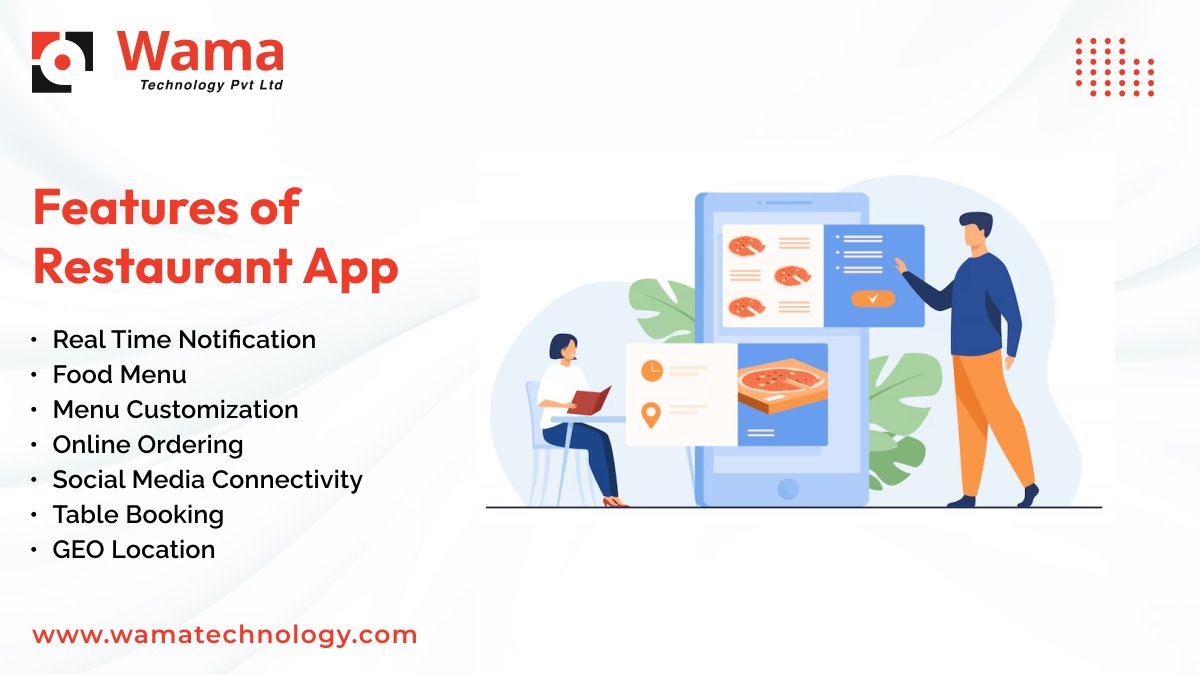 wama_tech's tweet image. 🚀 Exciting new features for your restaurant app by Wama Technology Pvt Ltd! 🍽️ Enjoy seamless online ordering and reservations, customizable menus, delivery management, secure payments, loyalty programs, push notifications ,and more.

#RestaurantApp #FoodTech #WamaTechnology