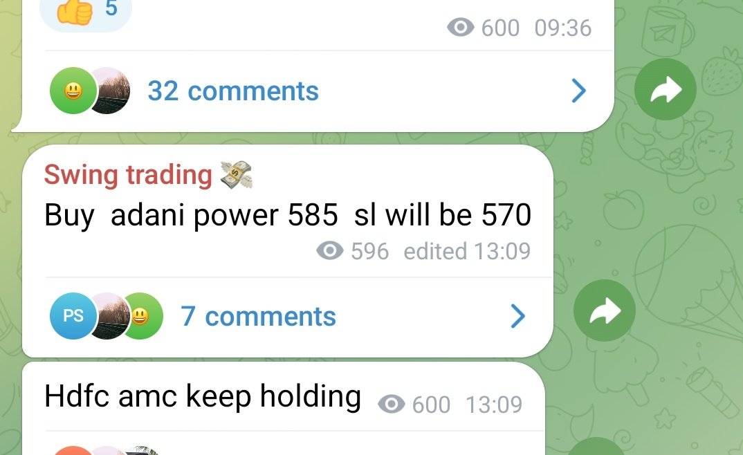 Shared adani power at 585     last week now at 640 10 % up  expecting  700  soon  ✨️🍀