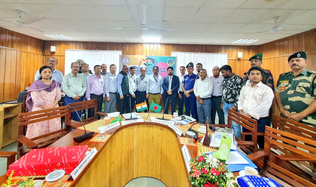 Collaborative border management in action! The 5th Indo-Bangla Coordination Committee Meeting at Land Ports Agartala & Akhaura held yesterday highlighted the ongoing efforts for seamless connectivity and mutual cooperation between India and Bangladesh. @ihcdhaka