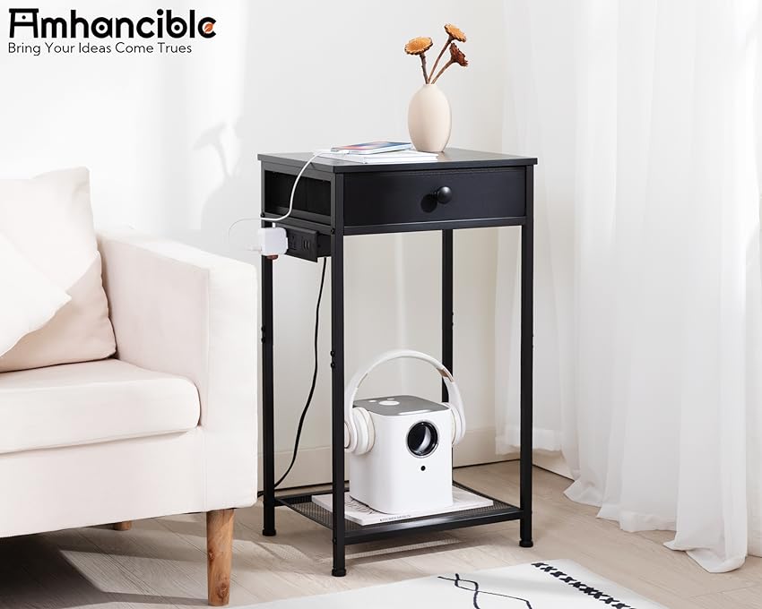 AMHANCIBLE High End Side Tables with Drawer and Shelf, Telephone Table for Living Room 👍 ❤️ 😍 

#amhancible #nightstand #sidetable #organization #livingroomdecor #drawer #shelf #bedroomdecor #furnituredesign #decoration