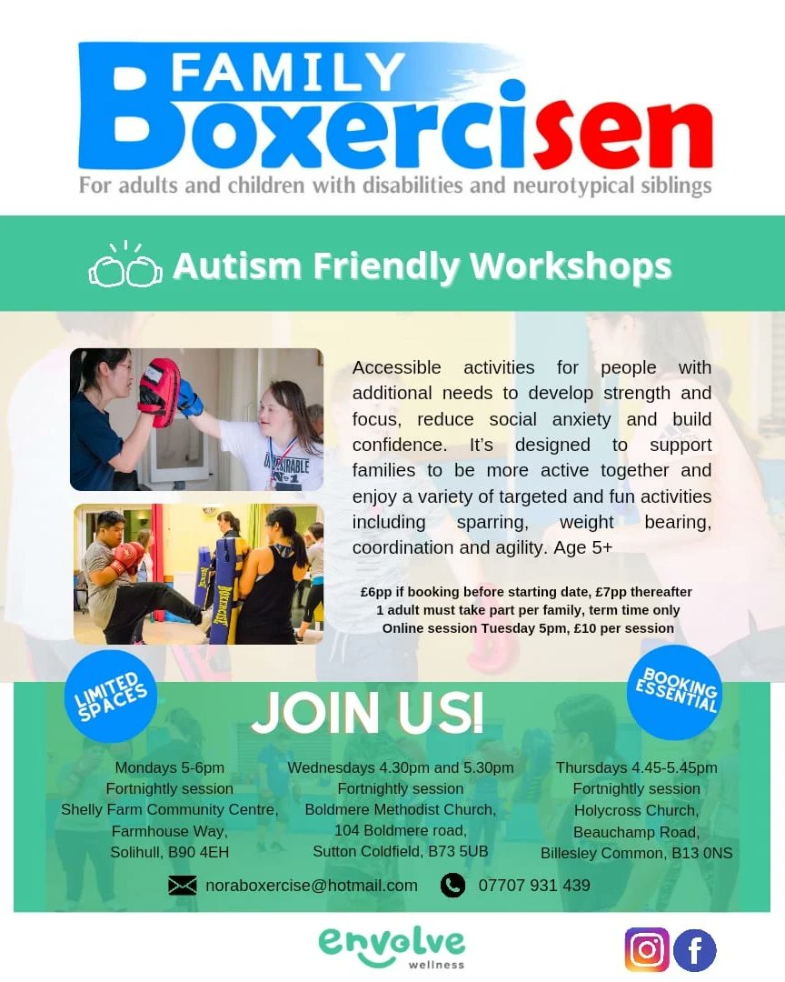 Nora (@envolvewellness) on Twitter photo I look forward to seeing my lovely groups today, lots of punches, movement and smiles.
Nora@envolvewell.co.uk
#autism #adhd I look forward to seeing my lovely groups today, lots of punches, movement and smiles.
Nora@envolvewell.co.uk
#autism #adhd