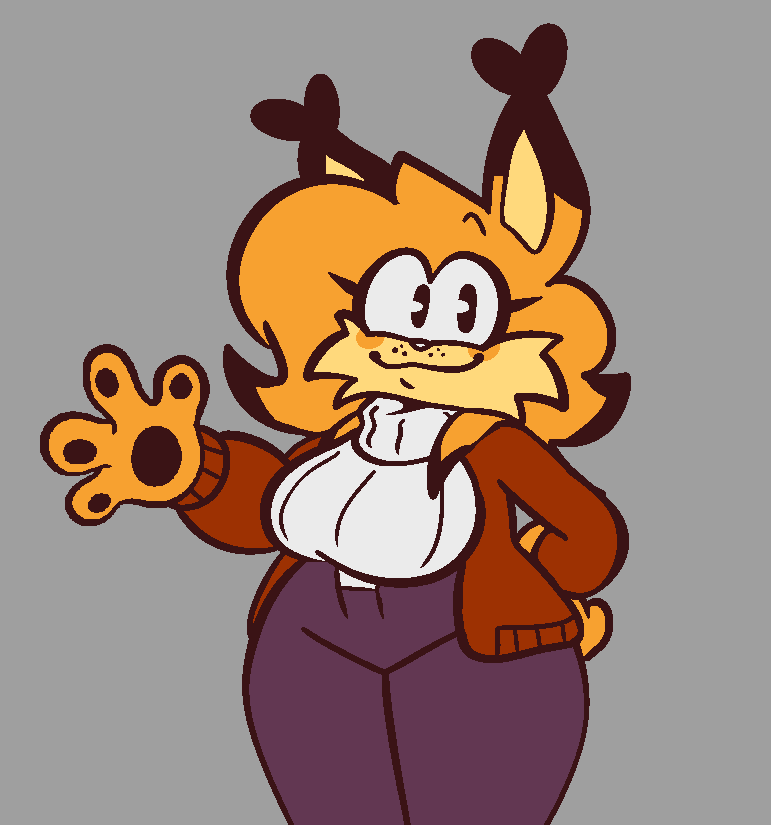 Throw Bubsy out of your mind. This is just a bobcat girl.

Any ideas for different but like vaguely similar names?