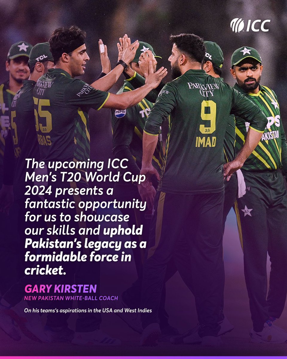 ICC's tweet photo. Pakistan's new white-ball coach is eager to push his side into the conversation as potential #T20WorldCup champions 🗣

More ➡ https://t.co/YyKNFC0ZCl https://t.co/N7Nycq3eN8