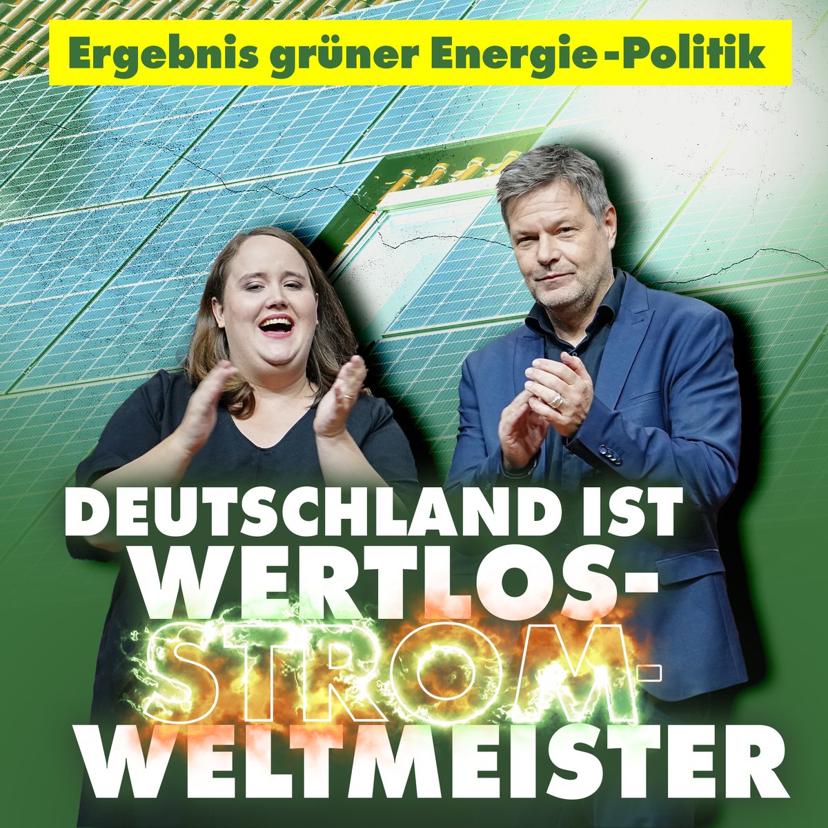 Wir sind mal wieder Negativ-Weltmeister. Und Stromkunden und Steuerzahler müssen für die katastrophale Energiepolitik der Grünen bluten.
nius.de/wirtschaft/erg…