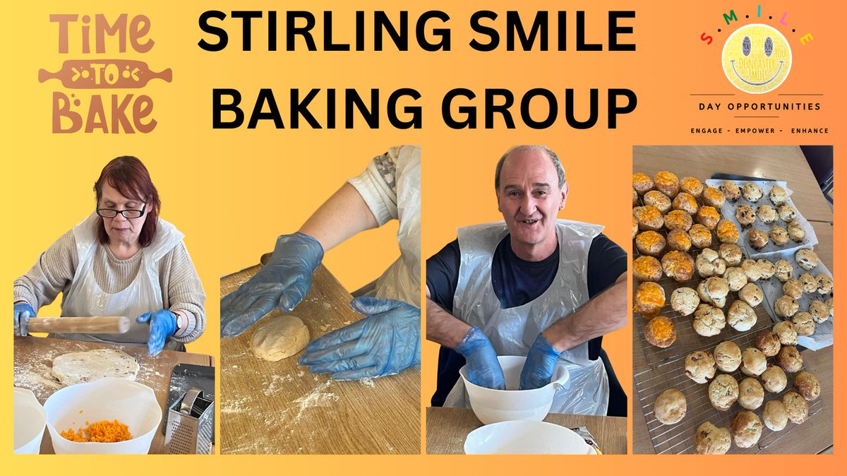 Stirling SMILE's baking group made some delicious cheese and fruit scones. They were very popular and looked and smelled amazing!

@DoncasterDamian
@smizz
#CheeseScones
#FruitScones
#Yummy
#GBBO