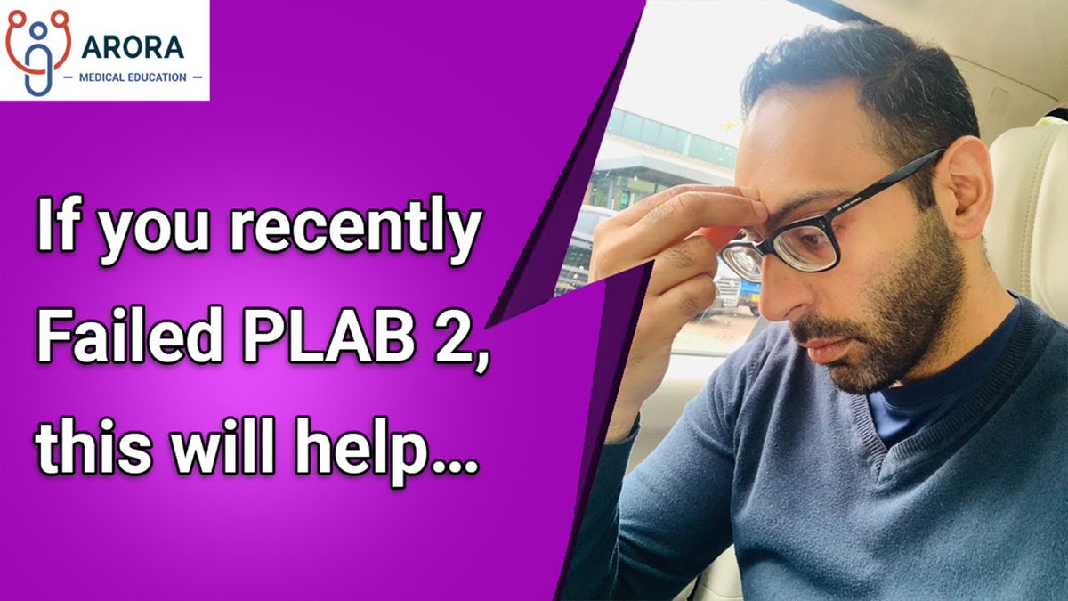 🙌 If you recently failed PLAB 2, this will help... youtu.be/e_YLi3AlGEU

#Meded #FOAMed #FOMed #MedicalEducation #CanPassWillPass #MedTwitter #iWentWithArora