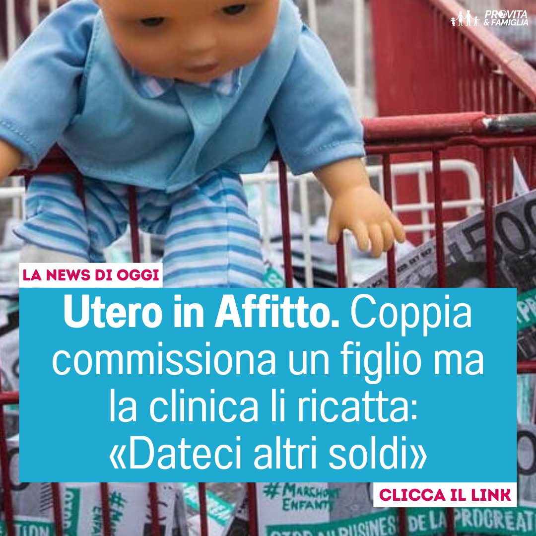 💥LA NEWS DI OGGI 🗞
Essendo l'utero in affitto una vera e propria compravendita, è facile rimanere truffati!

Scopri qui cosa è successo 👉 provitaefamiglia.it/blog/lutero-in…