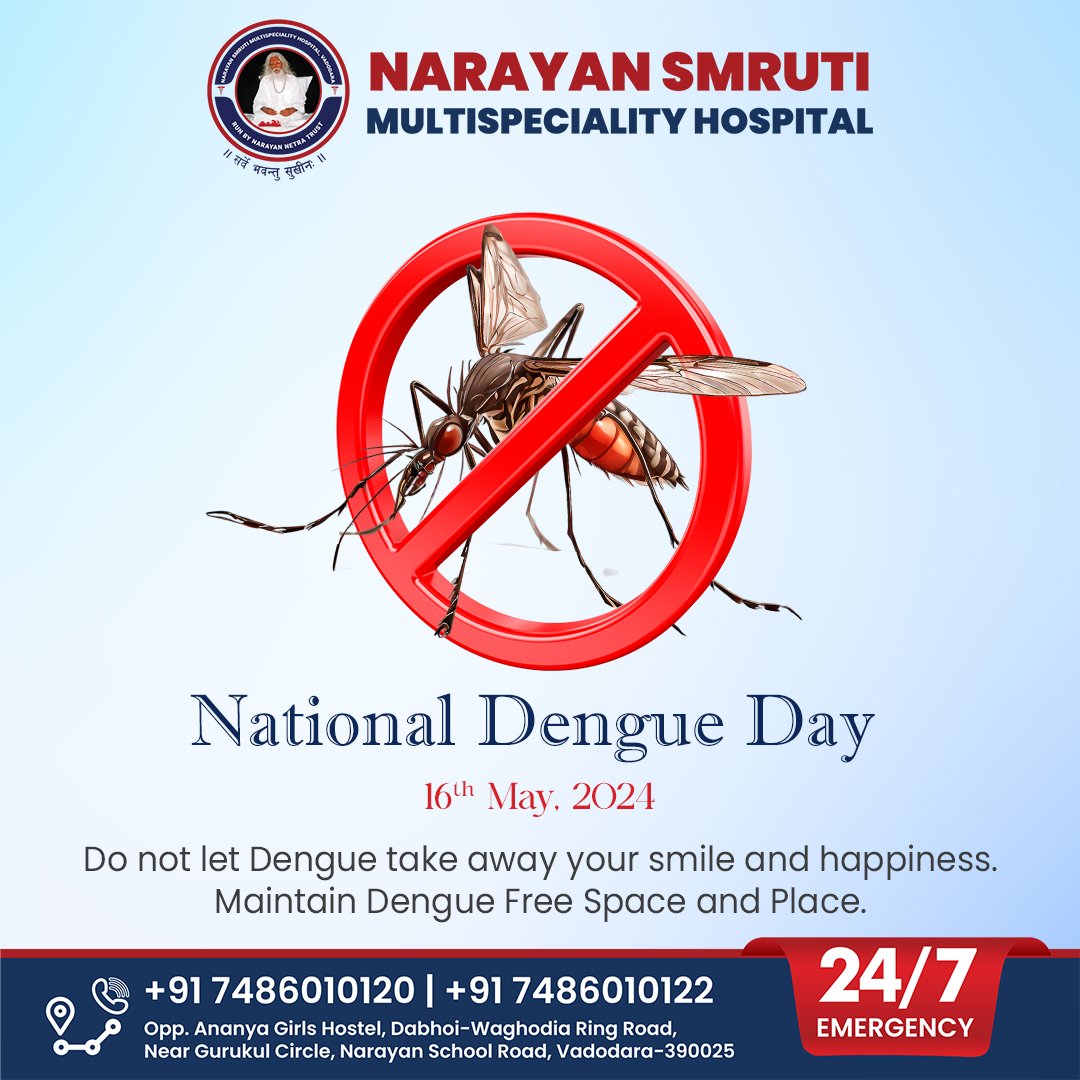 Target the reasons for spreading the killer disease of Dengue before it causes pain and takes away your healthy smile. Pledge to take the oath of keeping your surroundings clean. #DenguePrevention #denguefever #Dengue #DengueDay #mosquitoes #HealthForAll #NarayanSmrutiHospital