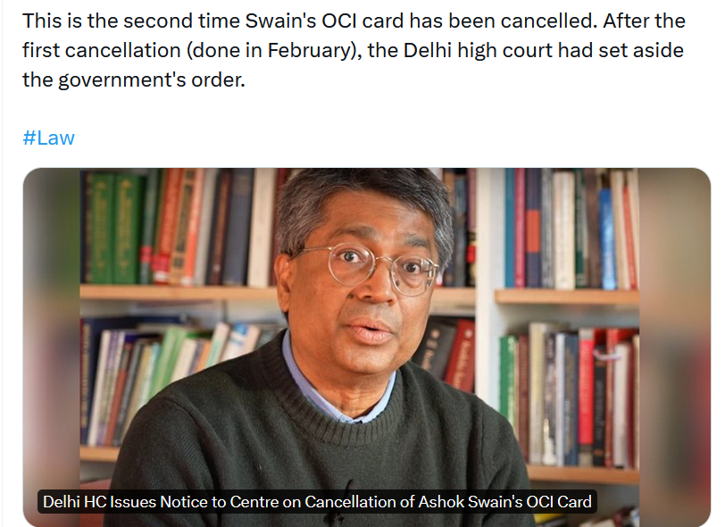 What is this phenomenon called in your language❓

Modi Govt can cancel @ashoswai's OCI, TWICE. But cannot cancel #PrajwalRevanna's diplomatic passport