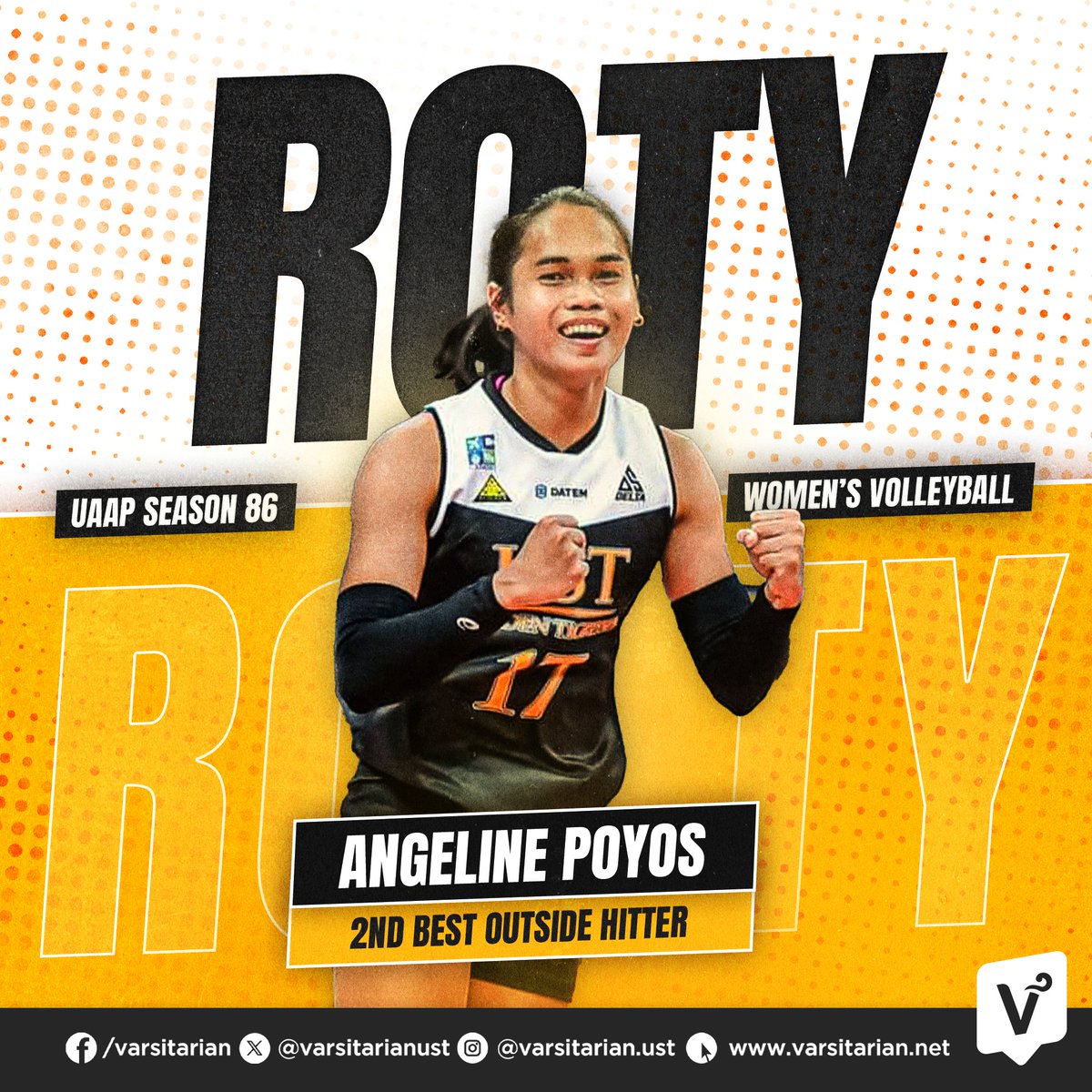 SUPER ANGGE 👑🐯

UST super rookie Angge Poyos claims the UAAP Season 86 Rookie of the Year award! #GoUSTe