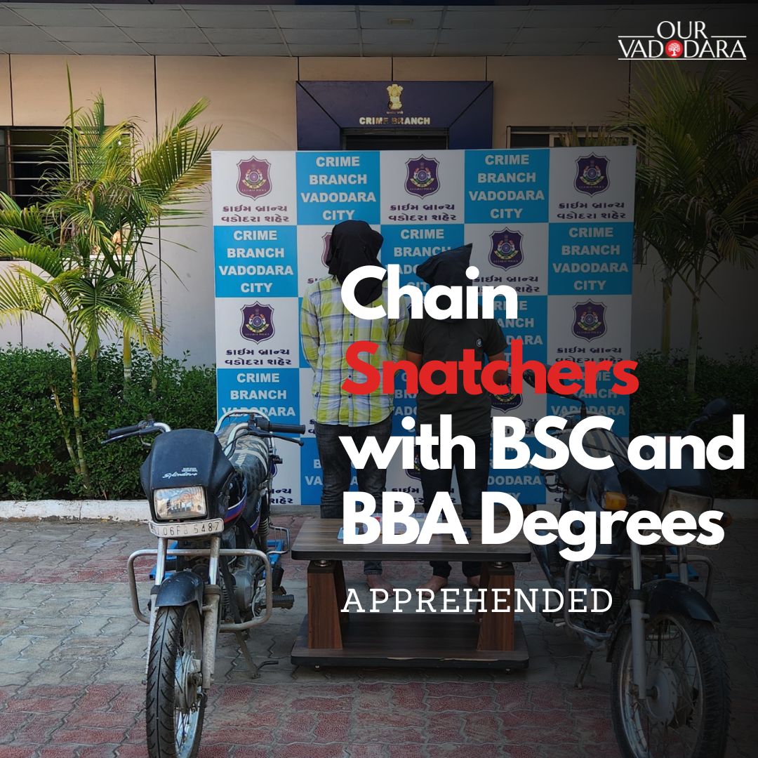 Chain Snatchers with BSC and BBA Degrees Apprehended

In a shocking incident, two chain snatchers, both with BSC and BBA degrees, were arrested by the Sama police station in Vadodara. The incident occurred when the accused, Vaibhav Jadhav and Bhavin Chandpa, snatched a 3-tola…