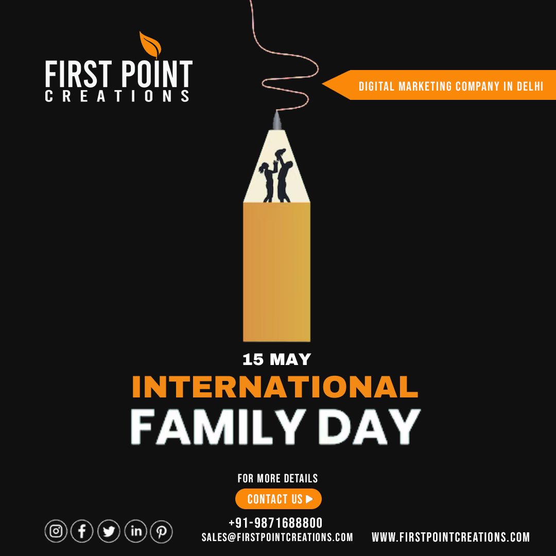 God has blessed us with a fantastic family. #HappyInternationalDayofFamilies . FOLLOW US @firstpointcreations Contact Details: ☎ +91 9871688800 | +91 (11) 41552455 🌐 firstpointcreations.com 📧 Email: sales@firstpointcreations.com . #InternationalFamilyDay #familyday #fpcfamily