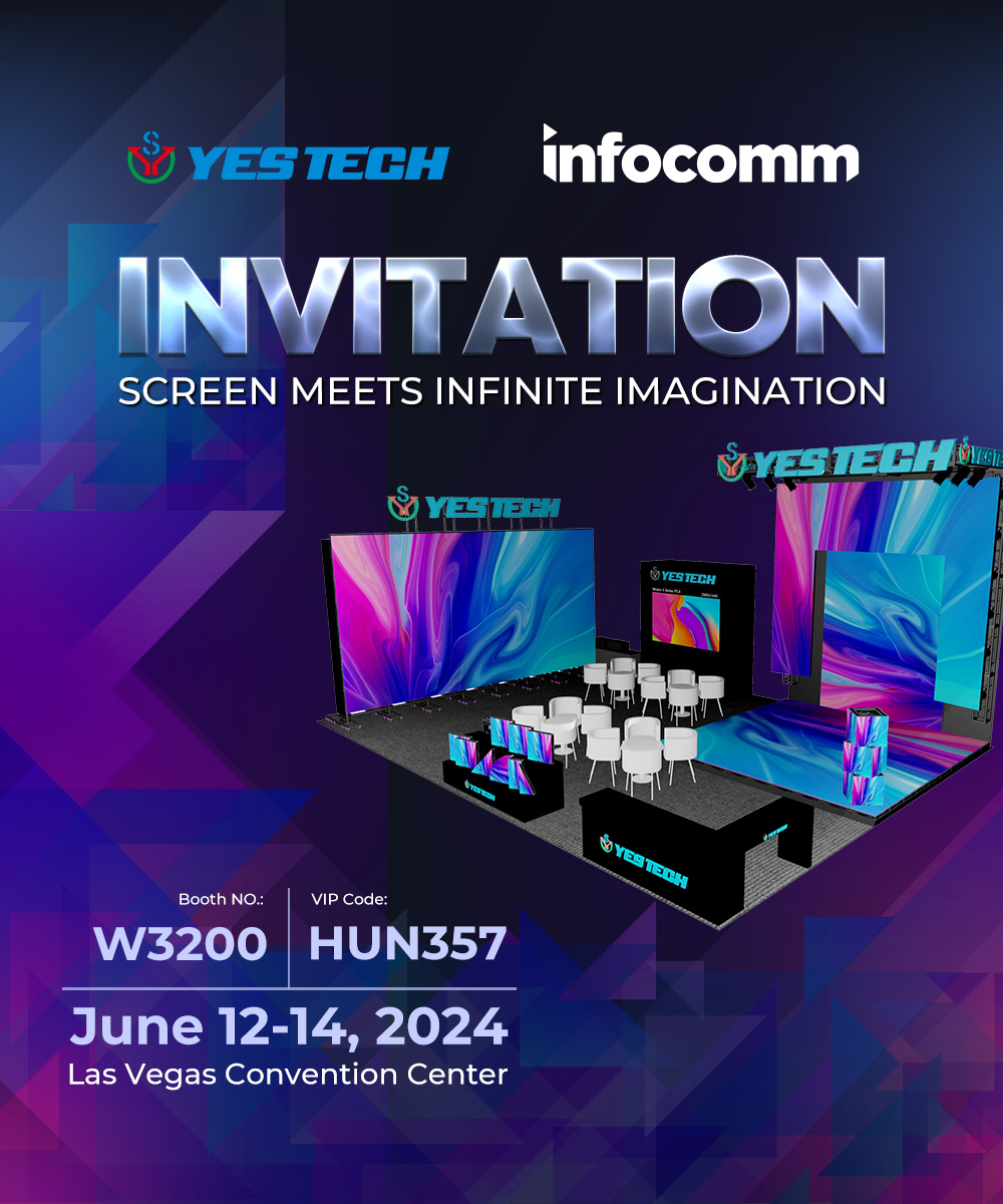 📣Be a part of InfoComm2024, register for your FREE pass using code #HUN357 and visit us at YesTech booth W3200. Let's power up connections at #IFC2024!🌟 🗓Jun 12-14, 2024 🅰️Las Vegas Convention Center 🔗Register Now: infocommshow.org/register #Infocomm2024 #ledDisplay #lasvegas