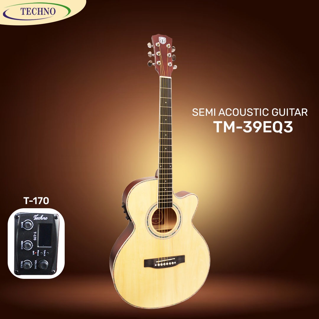 Semi Acoustic Guitar TM-39EQ3
👉Size: 39 Inches
👉Bridge Rosewood
👉Colour: SB/BK/NT/BL/RD
👉Top: Linden
👉Back&Side: Linden
👉Finish: Matt
👉Fretboard: Rosewood
👉Electronics: EQ3+TUNER
👉No. Of Frets: 20

🌐 technomusicindia.in

#technomusicindia #technomusic #technoguitars